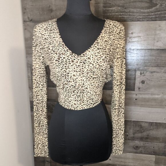 Shein leopard tie back top 12 - Picture 1 of 5